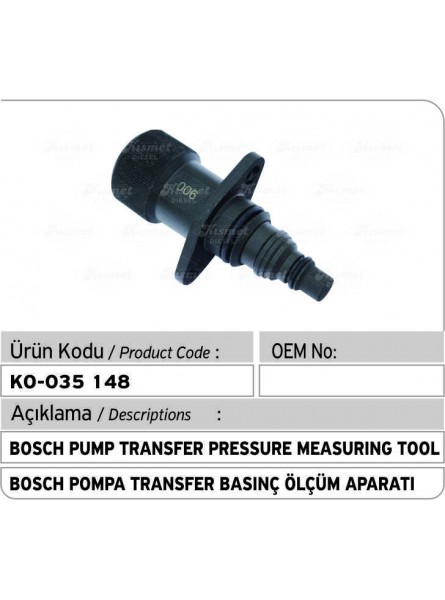 Bosch Pump Transfer Pressure Measuring Tool 006